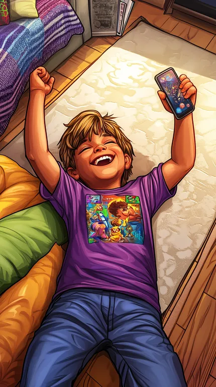 Child experiencing fiero moment while creating